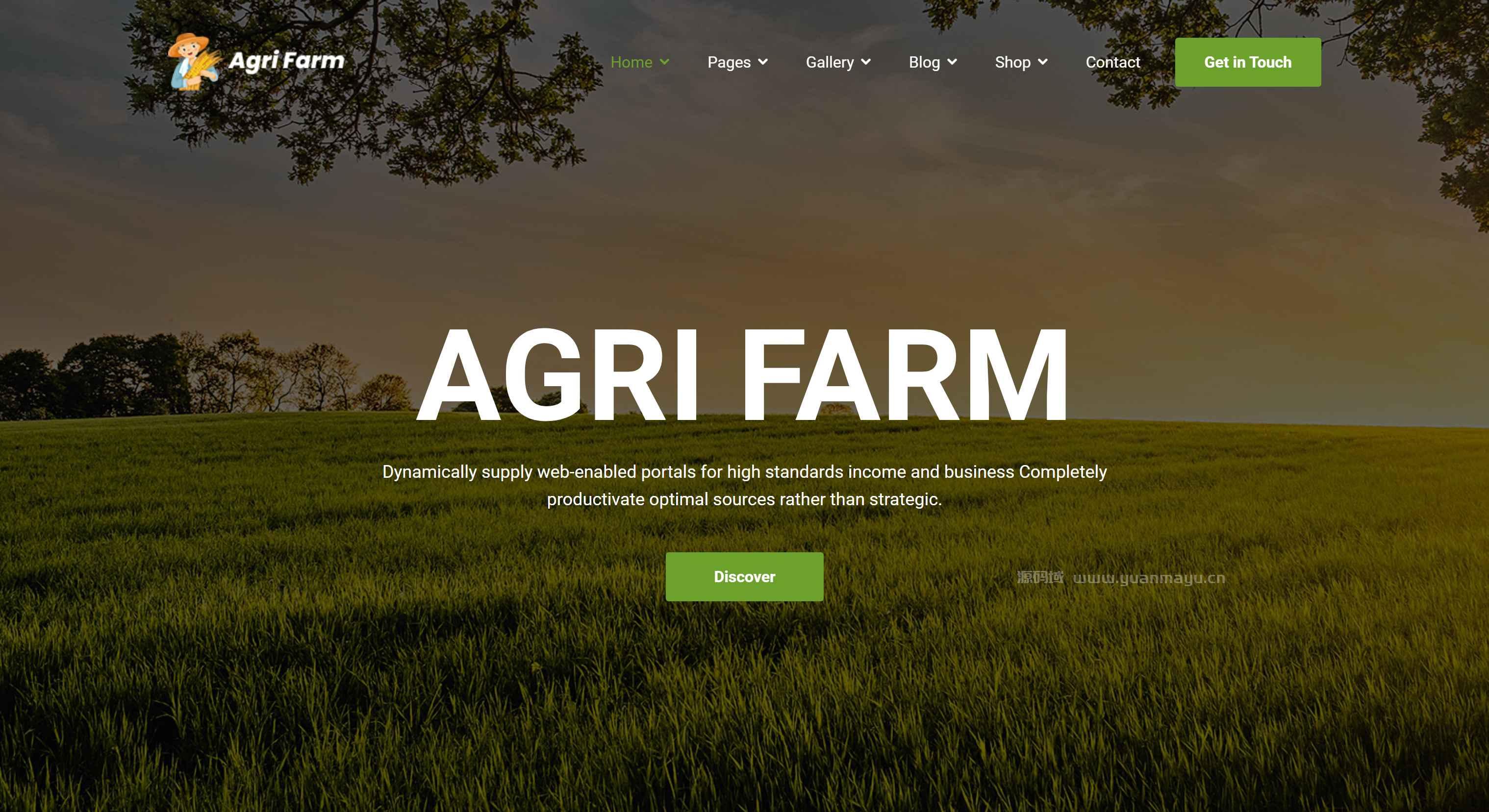 AgriFarm是高质量的农业类网站HTML5模板（源码域亲测）-123源码