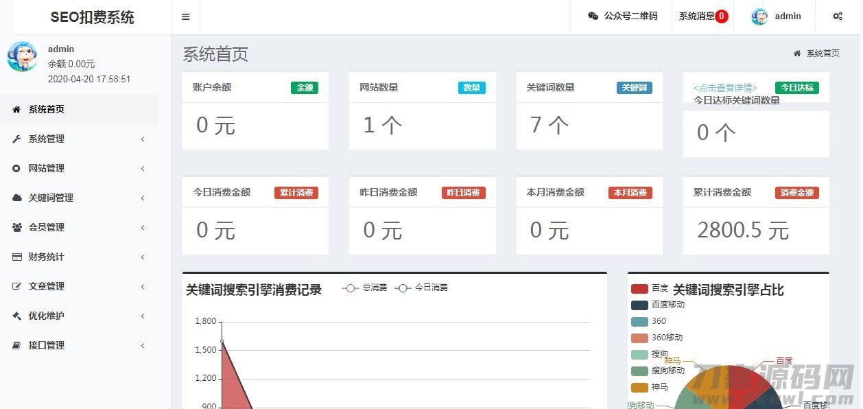 图片[2]-SEO按天计费系统源码 聚合SEO关键词按天自动扣费 | Thinkphp框架-开源源码