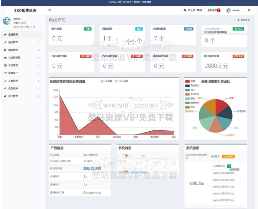 图片[4]-新版SEO按天扣费系统_SEO扣费系统源码_关键词排名监控_网站排名监控工具/ThinkPHP内核