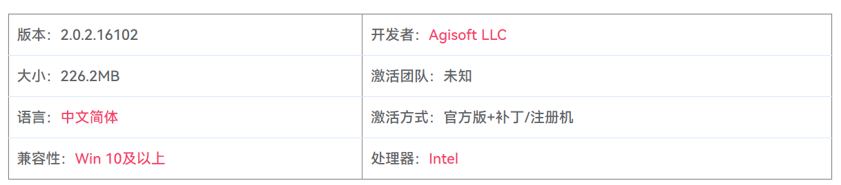 图片[2]-Agisoft Metashape Professional 2.0.2.16102 多视点三维建模设计