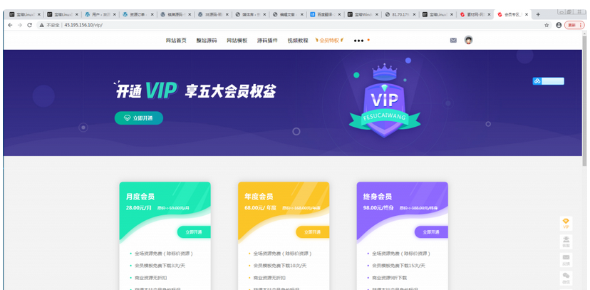 图片[6]-素材网源码资源下载站源码，带用户中心和VIP充值系统，后台管理+素材下载+积分金币下载