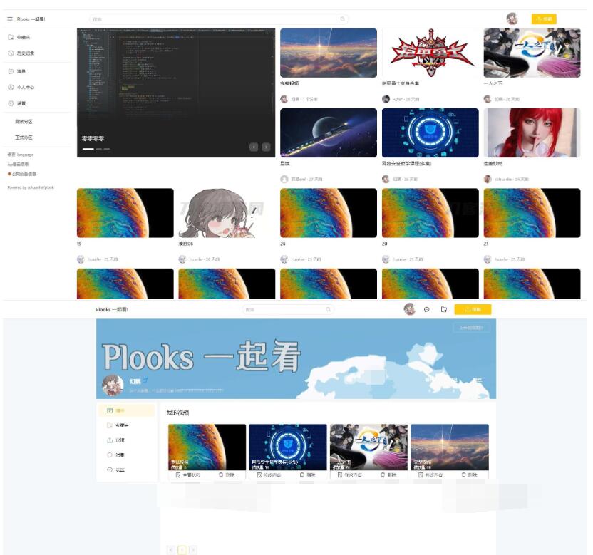 Plooks大型视频在线一起看网站源码-蜡笔傻新源码