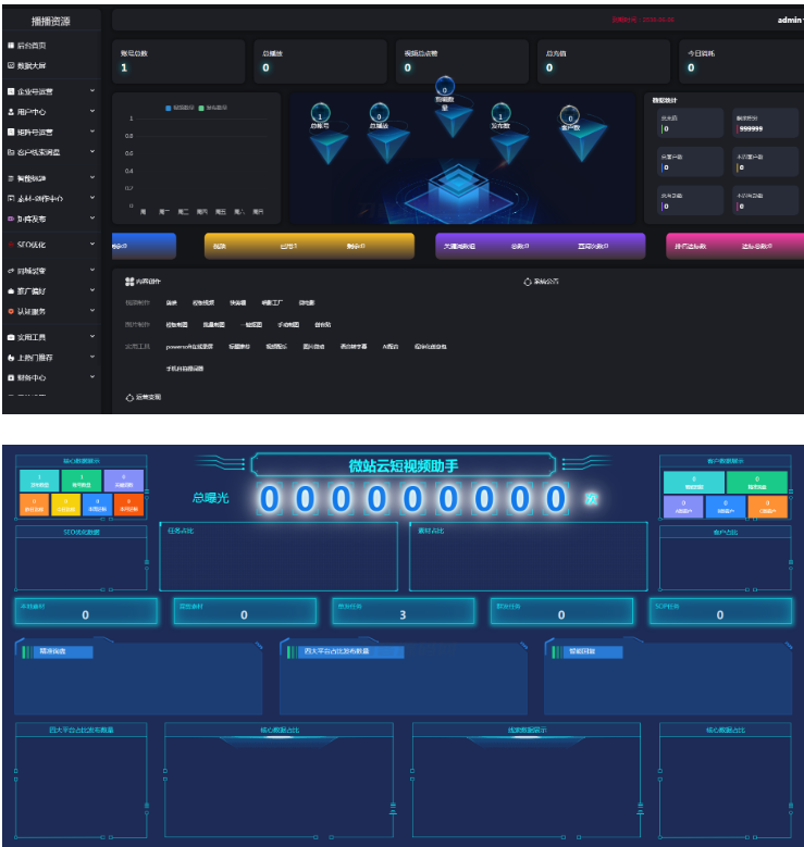 抖音矩阵云混剪系统源码 短视频矩阵营销系统V2.2.1（免授权版）-蜡笔傻新源码
