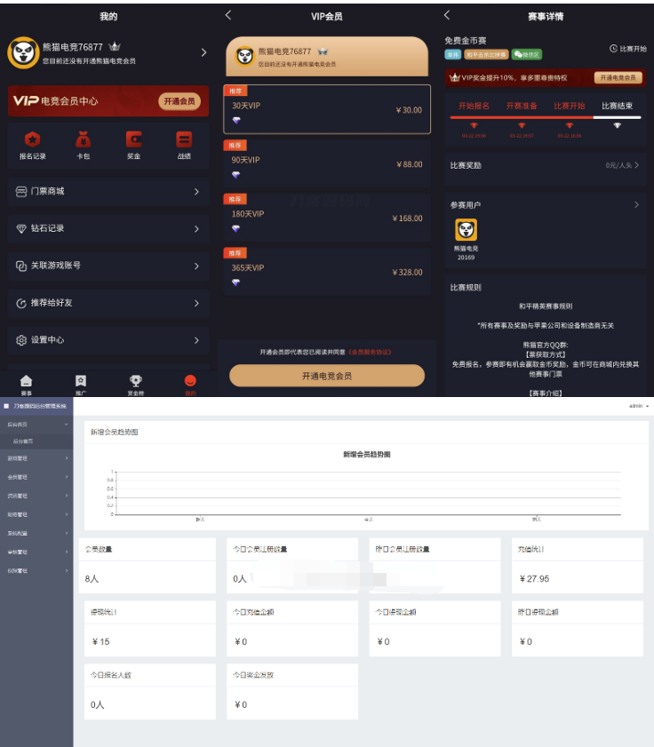 图片[2]-熊猫电竞赏金电竞系统源码 APP+H5双端 附搭建教程 支持运营级搭建