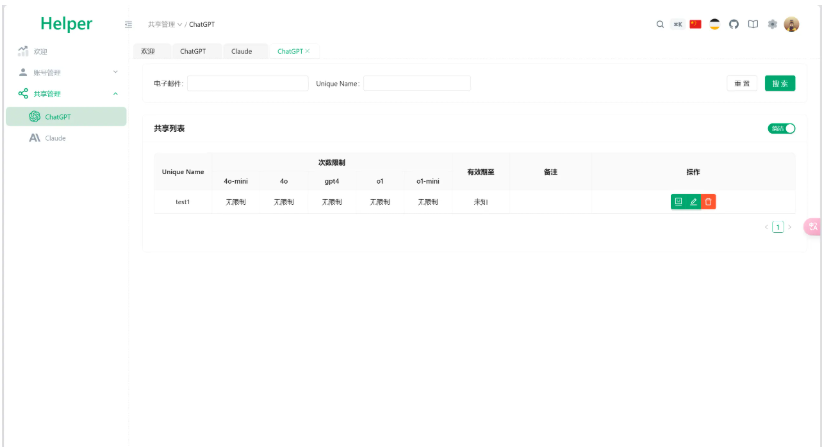 全开源ChatGPT Plus/Claude Pro账号共享服务系统源码/Pandora Helper-蜡笔傻新源码