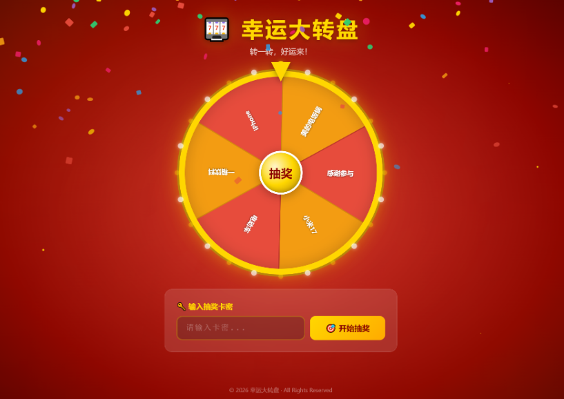 幸商业版幸运大转盘抽奖活动源码 (免授权/多功能后台)-蜡笔傻新源码