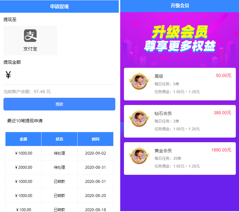 全新蓝色UI点赞系统源码+后台模板【无加密+去后门】